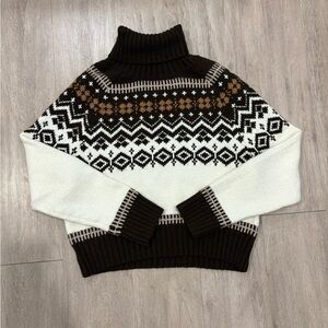 American Eagle Fair Isle Turtleneck Sweater – Size XL